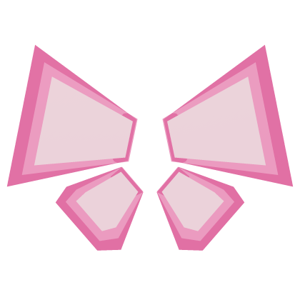 Pink digital blocky butterfly wings