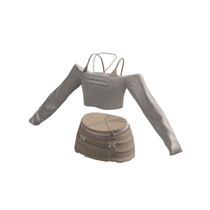 Beige goth girl outfit