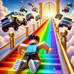 Climb Rainbow Stairs For Admin!
