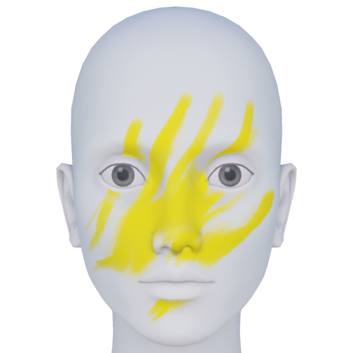 Yellow Warrior Hand Print