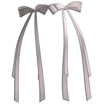 Bow Ribbon Hairclips White ♥ Roblox item