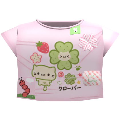 🍀whimsy clover cutie pink top