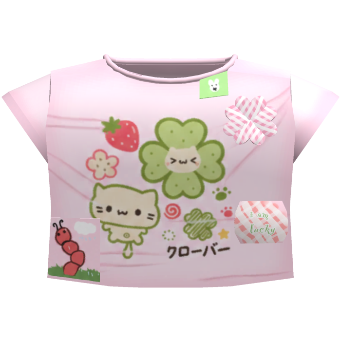 🍀whimsy clover cutie pink top