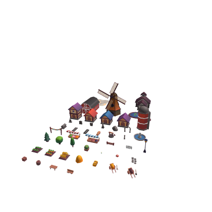 Low Poly Village / Town Asset Pack