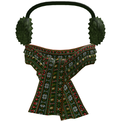 Earmuffs + Scarf Green Fluffy Winter Christmas y2k Roblox item
