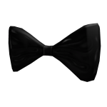 [🎁] Black Shiny Bow Tie