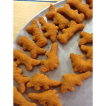 The dino nuggies with beans..