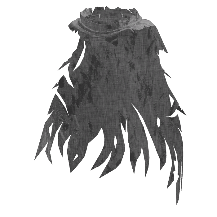 Cool Grey - White Tattered Dark Fantasy Cape