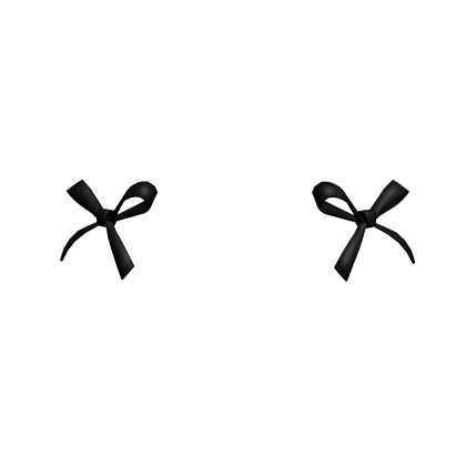 Black Small Hair Ribbons Roblox item