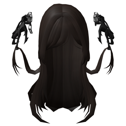 Creepy Halloween Goth Ghost Hair - Dark Brown Roblox item