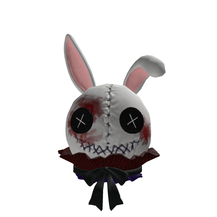 Stitched Bunny Mask - White & Red