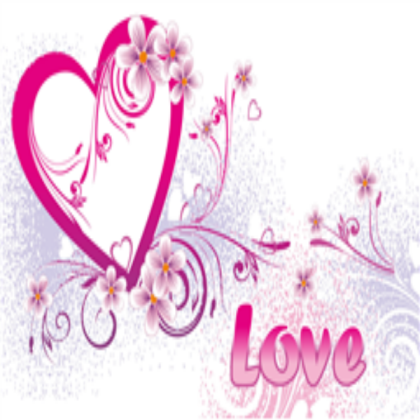 Love Wallpaper w/ Heart and Flowers Roblox decal