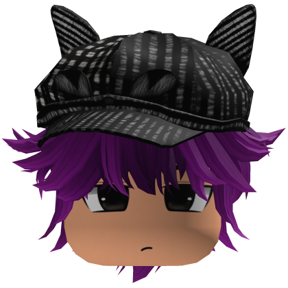 Messy Fluffy Emo Y2K Boy Hair VKAI purple CAT