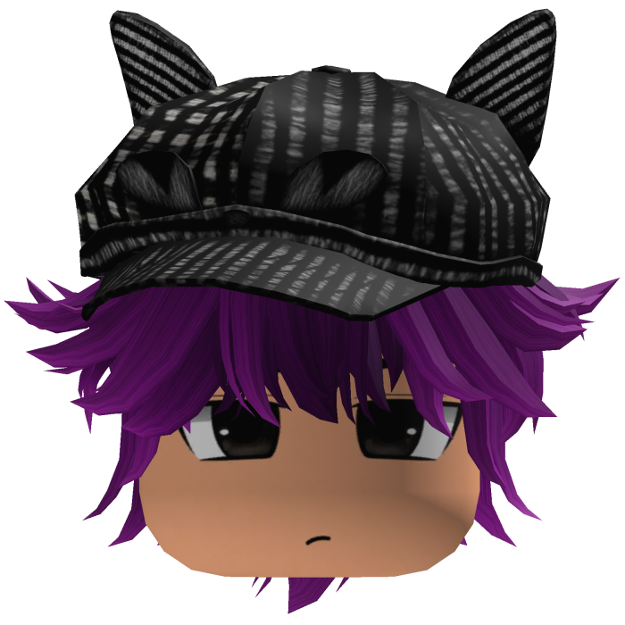 Messy Fluffy Emo Y2K Boy Hair VKAI purple CAT