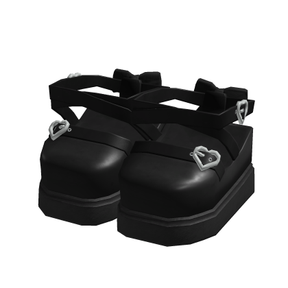 3.0 Black Platform Mary Janes