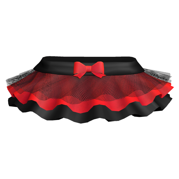 Ruffled Skirt w/ Black Tulle - Red [3.0]