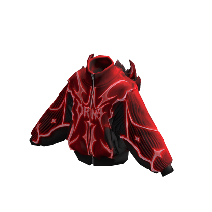 ORNA | Red Neon Horn Hoodie UGC Y2K Streetwear