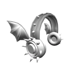 Pure Silver Bat Wing Headphones
