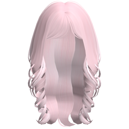 Soft Coquette Long Wavy Hair (Pink)