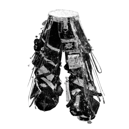 Black Y3K Holographic Cargo Pants [PBR]