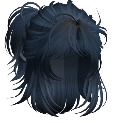 Anime Androg Wolfcut Ponytail Midnight