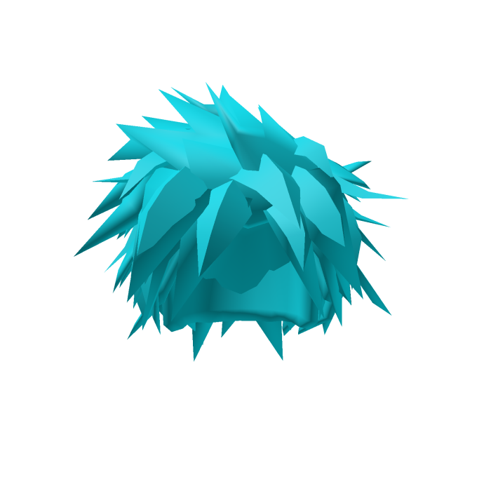 cyan messy hair
