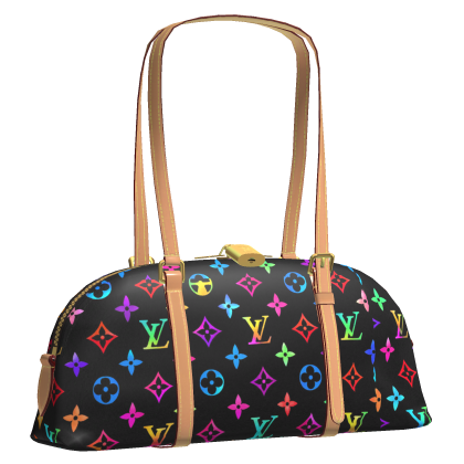 Black rainbow designer bag