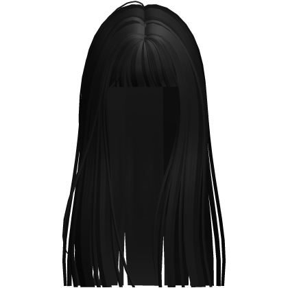 Straight Long Goth Emo Hair in Black Roblox item