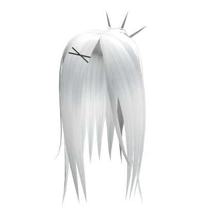 grunge wispy spiky emo hair with pins y2k /White Roblox item