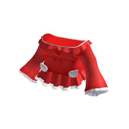 Cute Red Ruffled Valentines Angel Dress thumbnail