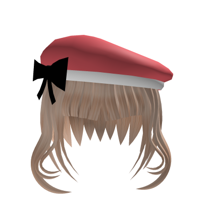 Kawaii Hair W Cute Beret (Blonde) Roblox item