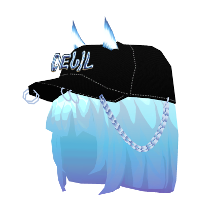 {ANIMATED} Devil / Angel Cap Blue Hair {😈/😇} Roblox item