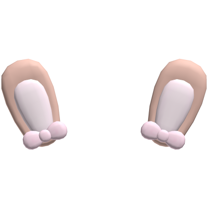 ˗ˏˋ ♡ fluffy milktea bunny ears with bows Roblox item