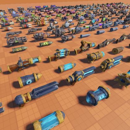 300+ Low Poly Evolving FPS Gun & Ammo Models preview 2