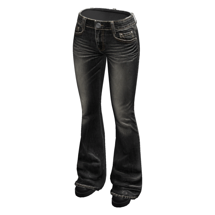 Low Rise Bootcut Jeans (Grey)
