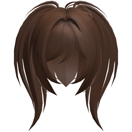 moe emo high messy side ponytails brown