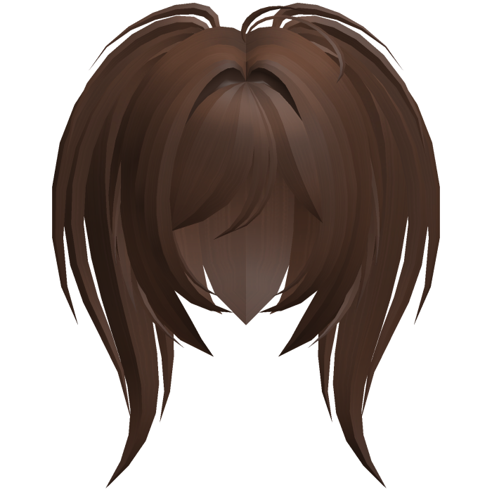 moe emo high messy side ponytails brown