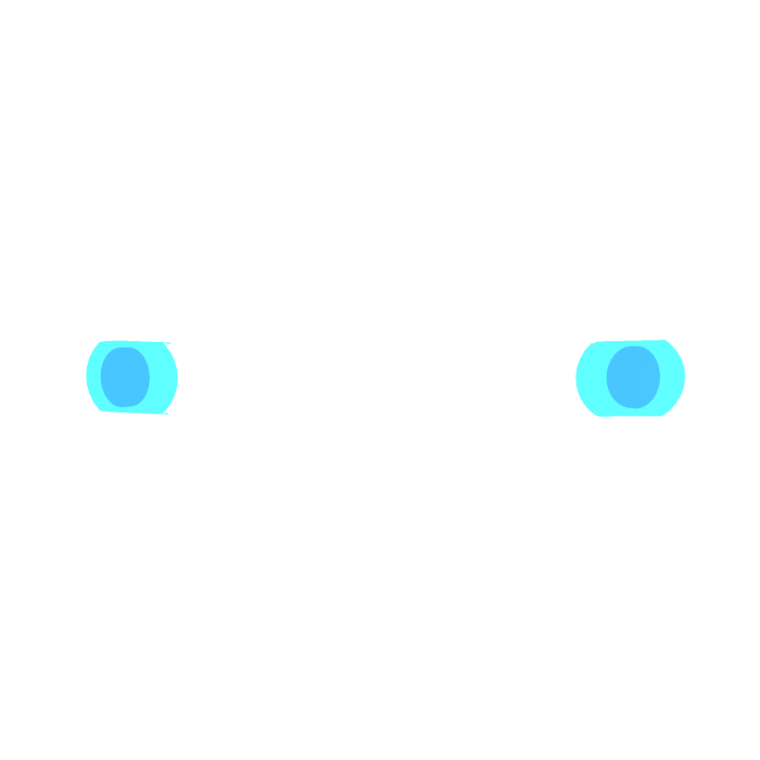 Blue Man Face Cartoon Eyes(For Man Face)