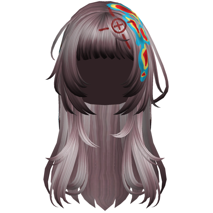Rose Pink Heatwave Crosshair Punk Flowy Girl Hair