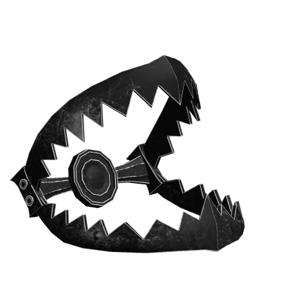 Rusty Grunge Scary Black Shoulder Bear Trap Left Roblox item