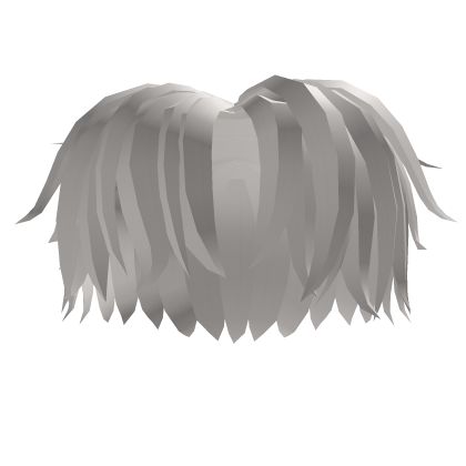 Long Messy White Middle Part