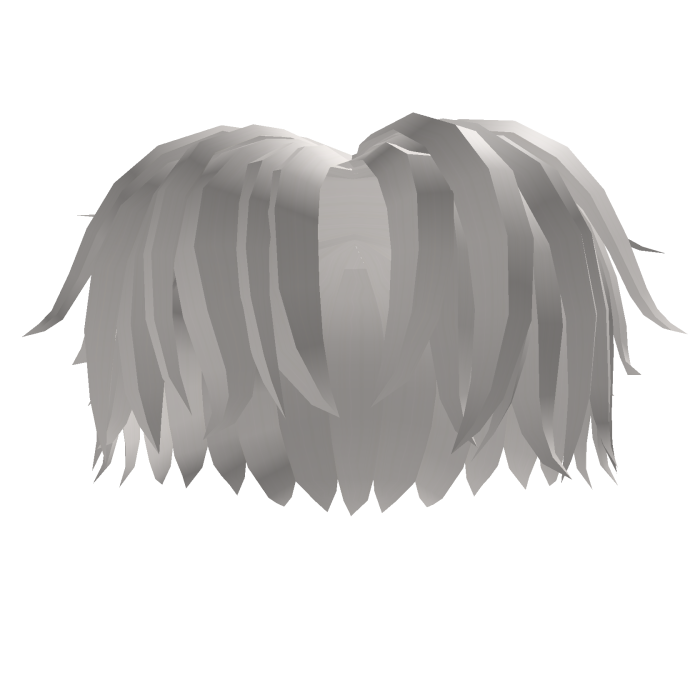 Long Messy White Middle Part