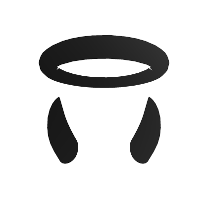 Cartoony Horns and Halo White