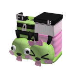 silly scene alien monster shoes in green