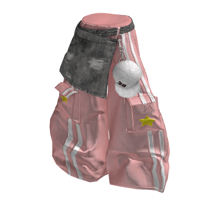 💜 Y2K Streetwear Layered Track Pants_Pink