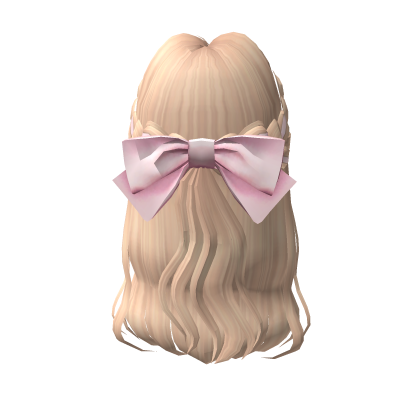 Blonde Hair With Pink Ribbon thumbnail