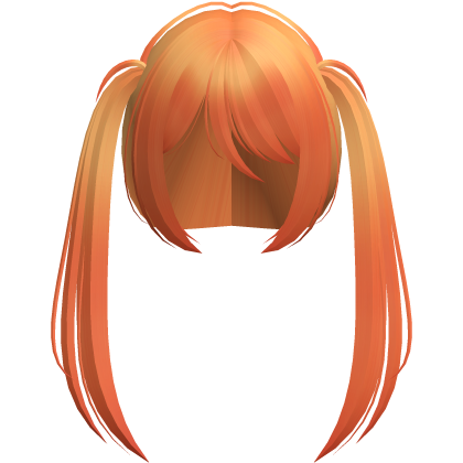 moe vkei emo wispy ponytails long orange