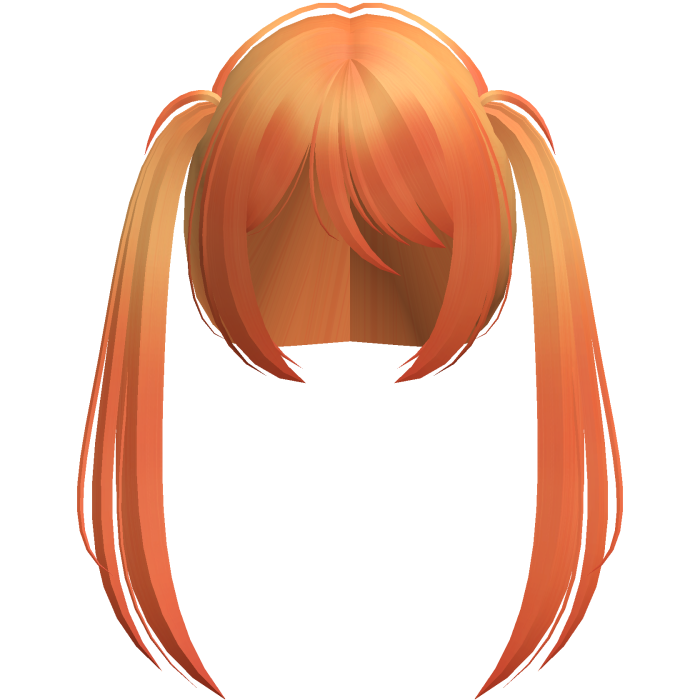 moe vkei emo wispy ponytails long orange