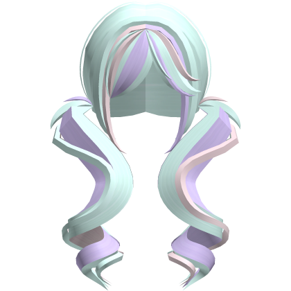 𐙚° pastel cutesy long thin curly twintails Roblox item