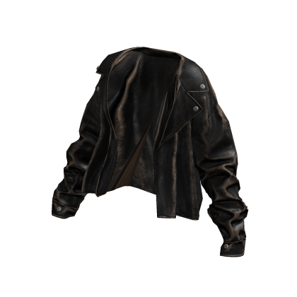 Black and Brown Biker Leather Jacket
